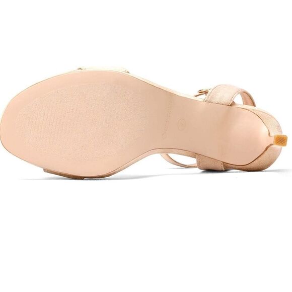 New Size 10 Dream Pairs Nude Stecy1 High Heel Stiletto Open Toe Pump Dress Shoes - Picture 5 of 11